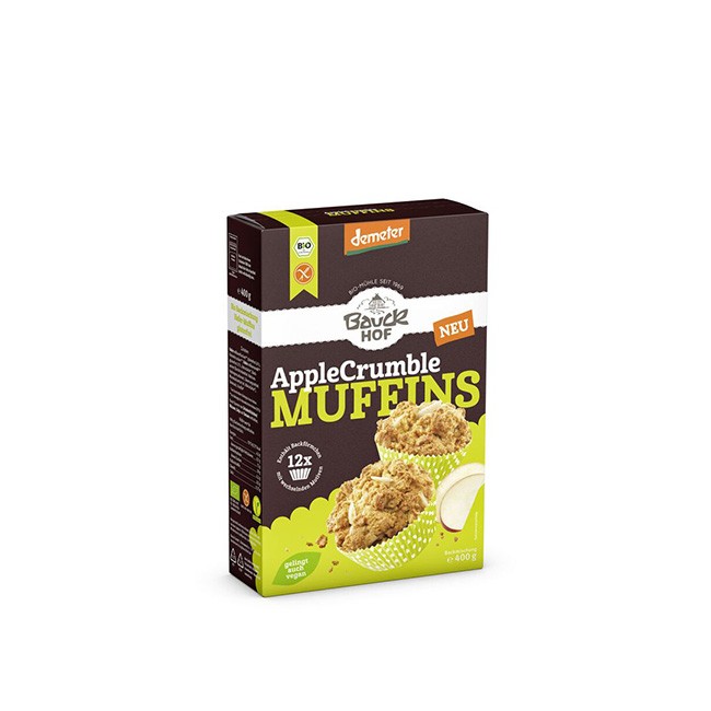 Bauckhof : Apple Crumble Muffins Mischung, demeter (400g)