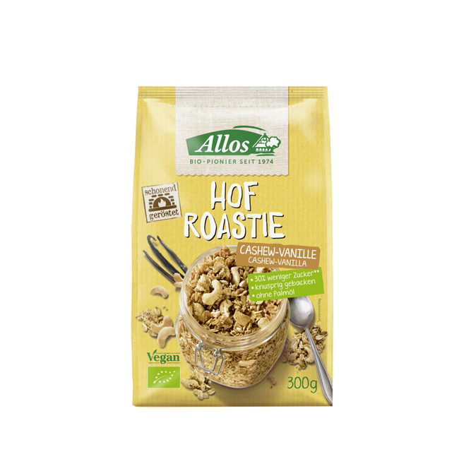 Allos Hof Roastie Cashew-Vanille 300g