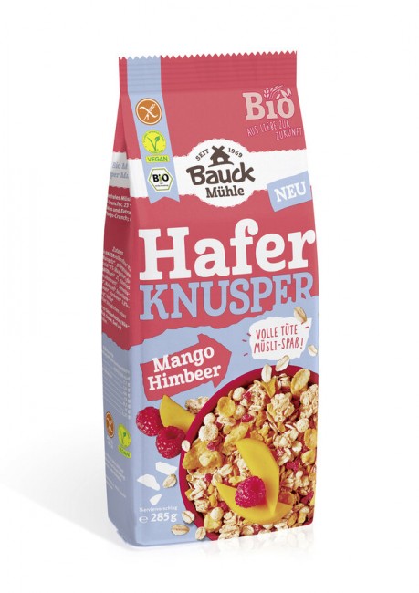 Bauck Mühle : *Bio Hafer Knusper Müsli Mango Himbeere Bio gf (285g)