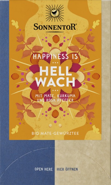 Sonnentor : *Bio Hellwach Tee Happiness is®, Doppelkammerbeutel (30,6g)