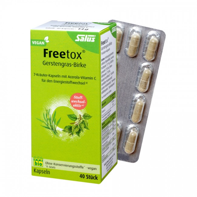 Freetox 7-Kräuter Kapseln von SALUS - Stoffwechselaktiv - Detoxkur