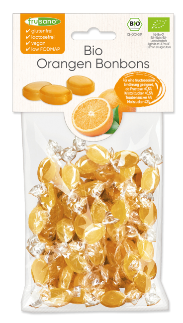 Frusano : Orangenbonbons, bio (85g)