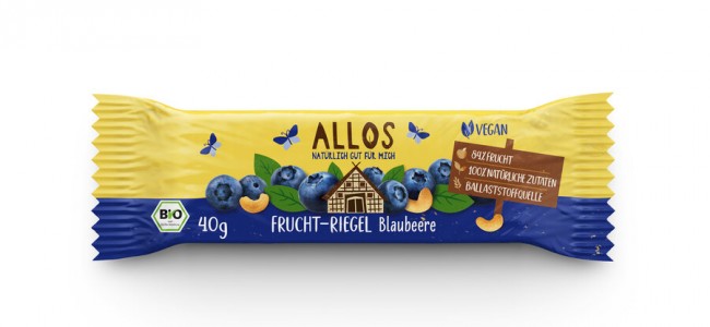 Allos : *Bio Frucht-Riegel Blaubeere (40g)