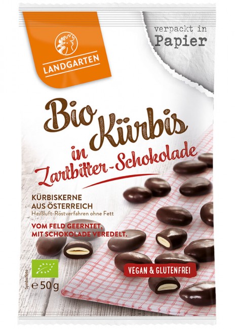 Landgarten : Bio Kürbis in Zartbitter-Schokolade (50g)