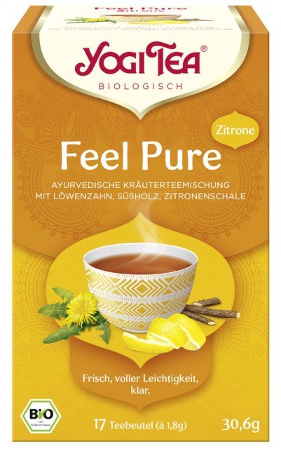 Yogi Tea Feel Pure mit Zitrone und Brennnessel bio (17 Teebeutel)