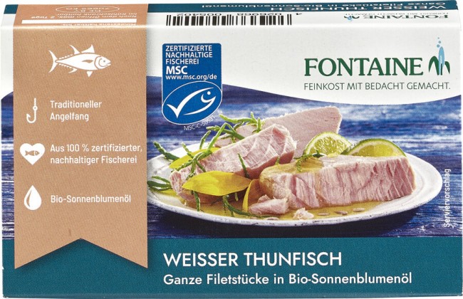 Fontaine : *Bio Weißer Thunfisch in Bio-Sonnenblumenöl (120g)