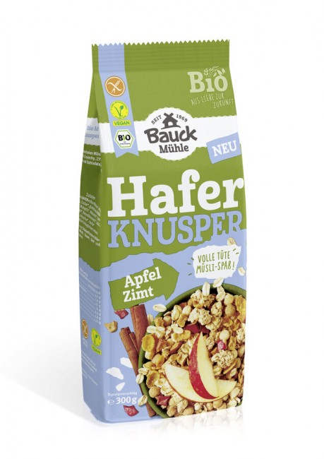 Bauck Mühle : *Bio Hafer Knusper Müsli Apfel Zimt Bio gf (300g)