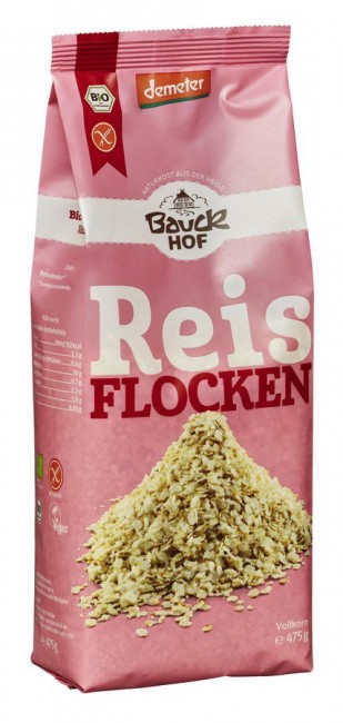 Bauckhof : Vollkorn Reisflocken Demeter, glutenfrei (475g)