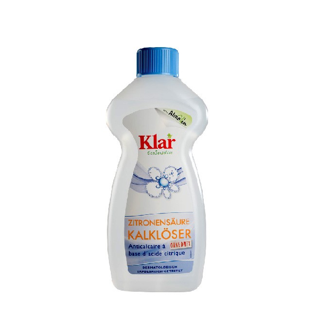 duftfreier Öko Kalklöser auf Zitronensäure Basis von KLAR , der Allergiker Marke von AlmaWin