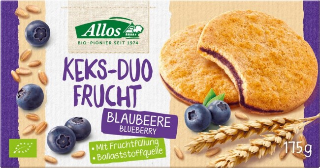 Allos : *Bio Keks-Duo Frucht Blaubeere (175g)