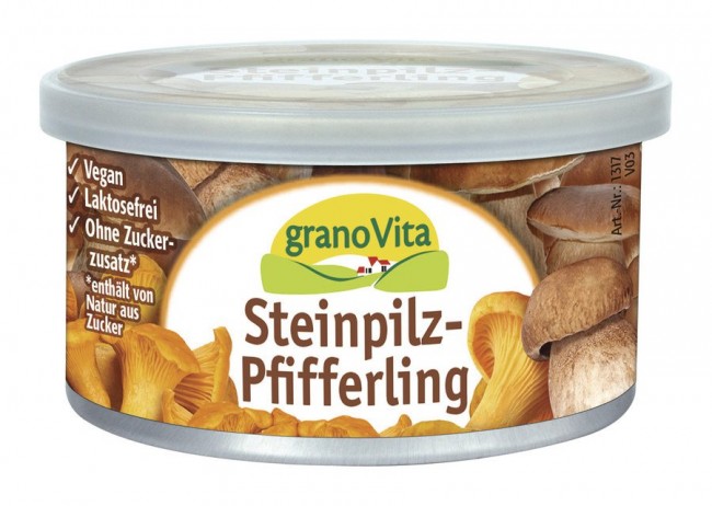 granoVita : Veganer Brotaufstrich Steinpilz-Pfifferling (125g)
