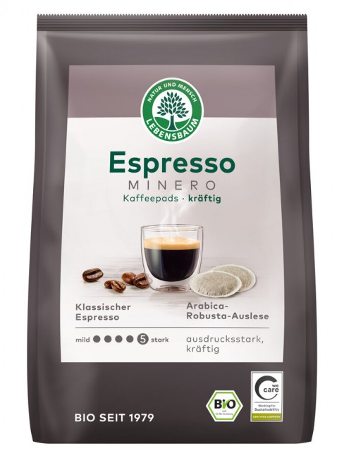 LEBENSBAUM : *Bio Espresso Minero Kaffeepads kräftig (126g)