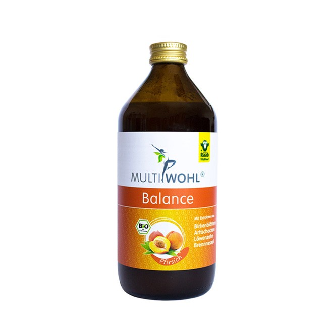 Multiwohl Balance Bio Saft mit Pfirsich Geschmack von Raab (500ml)