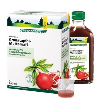 Schoenenberger Granatapfel Muttersaft naturrein -belassen aus Bio Anbau mit tollem starken Aroma und viel enthaltenen Poylphenolen