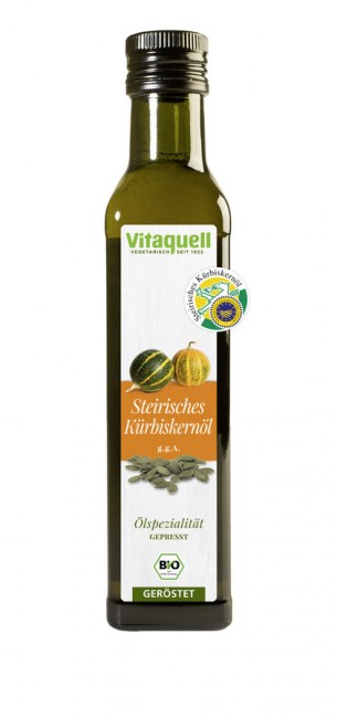 Vitaquell Kürbiskernöl geröstet, kaltgepresst bio  (250ml)