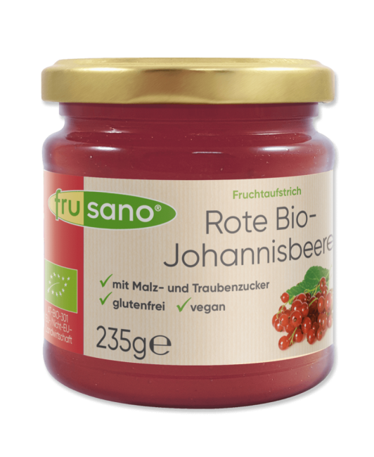 Frusano : Bio Fruchtaufstrich Rote Johannisbeere (235g)