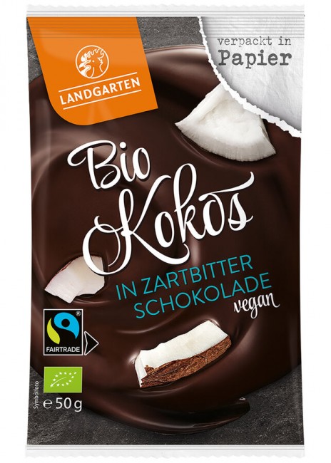 Landgarten : Bio Kokos in Zartbitter-Schokolade (50g)