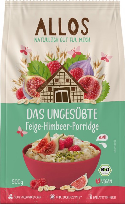 Allos : *Bio Das Ungesüßte Feige-Himbeer-Porridge (500g)