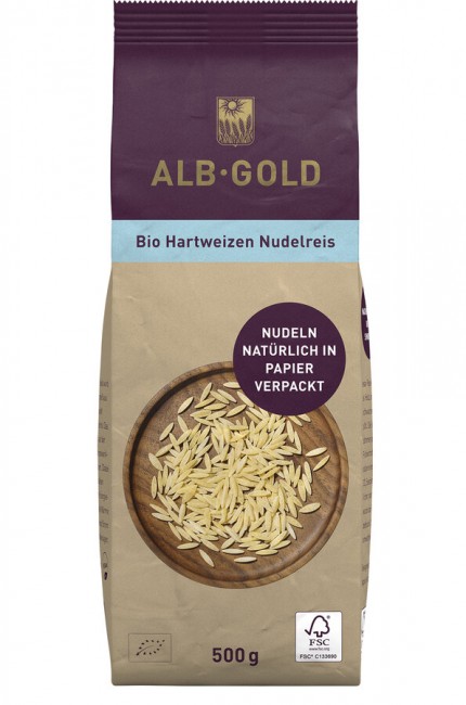 ALB-GOLD : *Bio ALB-GOLD Bio Hartweizen Nudelreis (Papier) (500g)