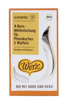 Werz : Glutenfreie 4-Korn Backmischung Pfannkuchen/Waffeln, bio (250g)