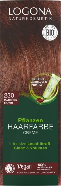 Logona : Planzen-Haarfarbe Creme 230 Maronenbraun, bio (150ml)**