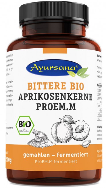 Ayursana : Bittere Aprikosenkerne fermentiert und gemahlen,bio (500g)
