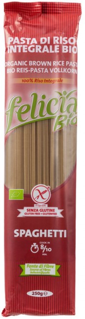 glutenfreie Spaghetti aus 100% Vollkorn Reismehl von Felicia Bio
