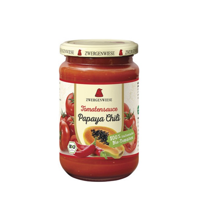 Zwergenwiese : Tomatensauce Papaya-Chili, bio (340ml)