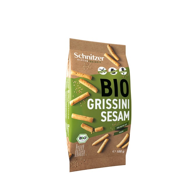 Schnitzer : glutenfreie Sesam Grissini, bio (100g)