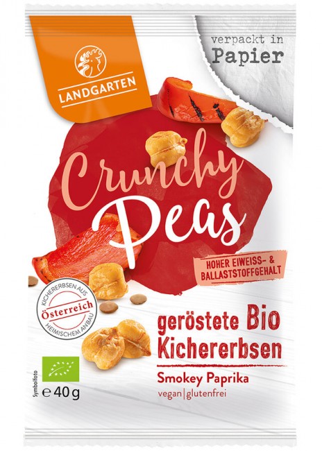 Landgarten : *Bio Bio Crunchy Peas Mix Smokey Paprika 40g (40g)