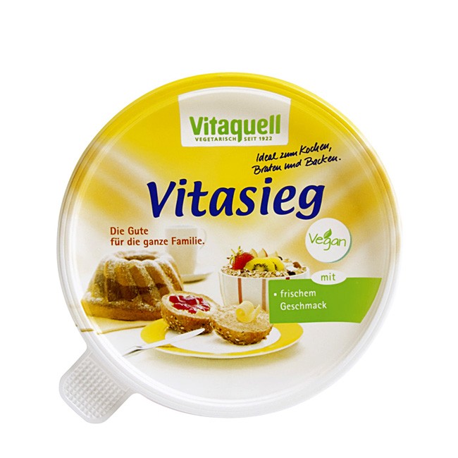 Vitasieg vegane Margarine von Vitaquell - auch zum Backen und Braten.
