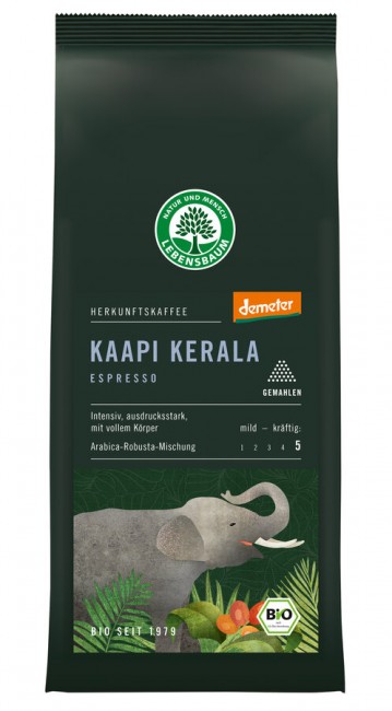 LEBENSBAUM : *Bio Kaapi Kerala Espresso, gemahlen (250g)