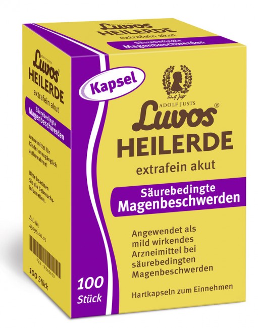 Luvos : Adolf Justs Luvos-Heilerde extrafein akut Säurebedingte Magenbeschwerden Kapseln (100St)