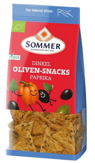 SOMMER : *Bio Dinkel Oliven-Snacks Paprika (150g)