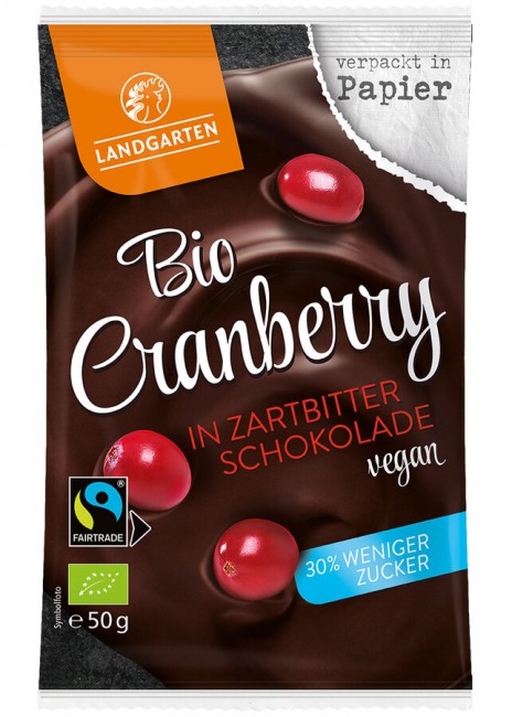 Landgarten : Bio Cranberry in Zartbitter-Schokolade (50g)
