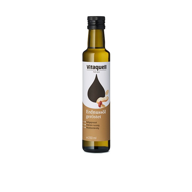 Vitaquell : Erdnuss-Öl geröstet und kaltgepresst (250ml)