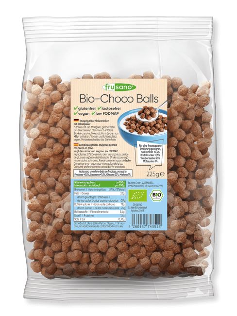 Frusano : Glutenfreie Choco-Balls, bio (225g)