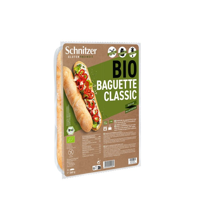 Schnitzer : glutenfreies Baguette Classic, bio (2x180g)