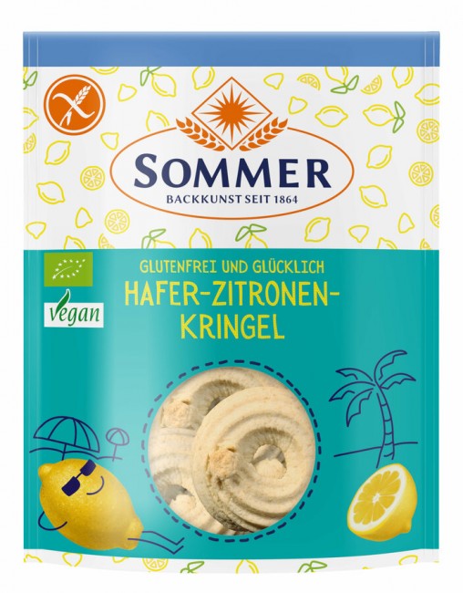 SOMMER : *Bio Glutenfrei und Glücklich Hafer-Zitronen-Kringel (100g)