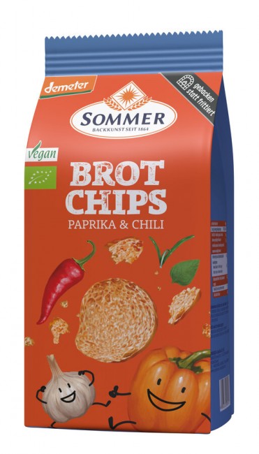 SOMMER : *Bio Demeter Brot Chips - Paprika &amp; Chili (100g)