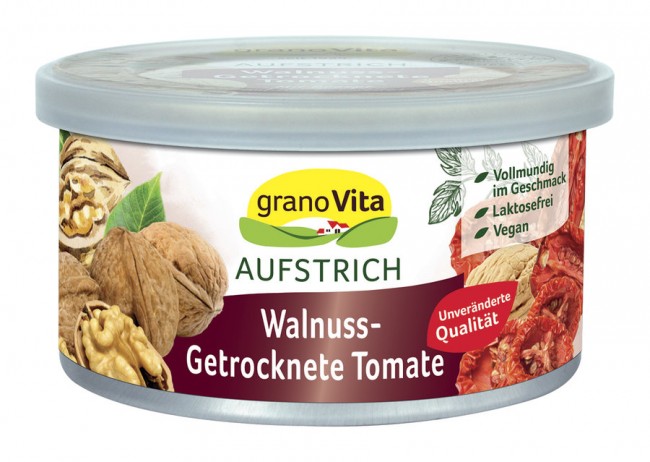 granoVita : Veganer Brotaufstrich Walnuss-Getrocknete Tomate (125g)