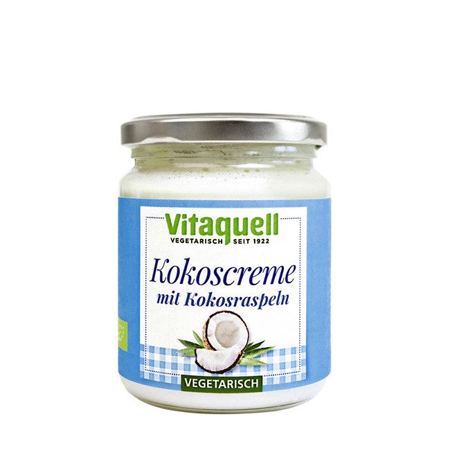 Vitaquell Bio Kokoscreme (250g-Glas) Brotaufstrich - vegetarisch