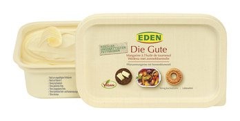 Eden DIE GUTE Pflanzenmargarine 250g - als Brotaufstrich, zum Kochen und Backen