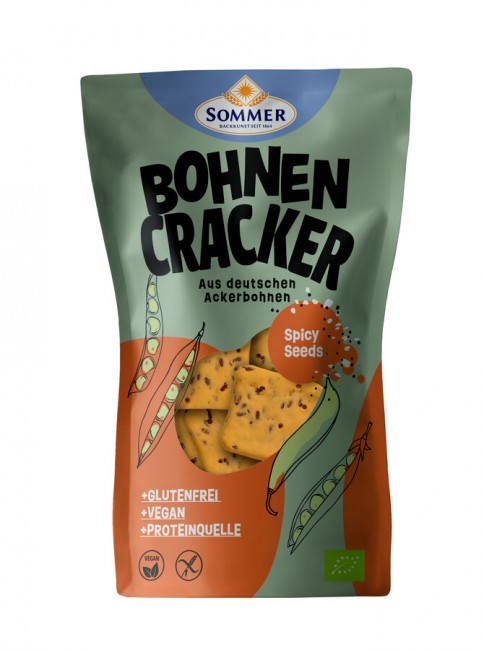 SOMMER : *Bio Bio Bohnen Cracker Spicy Seeds glutenfrei vegan (100g)