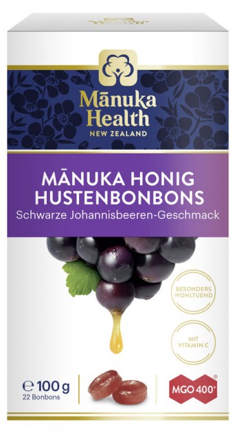 Manuka Health : Hustenbonbons MGO 400+ schwarze Johannisbeere (100g)