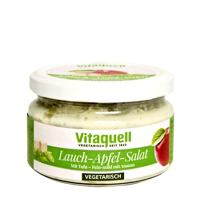 einfach lecker, der vegetarische Apfel-Lauch Salat von Vitaquell
