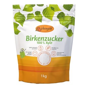 Birkengold Birkenzucker (1kg) kalorienarme Süße aus Birkenrinde