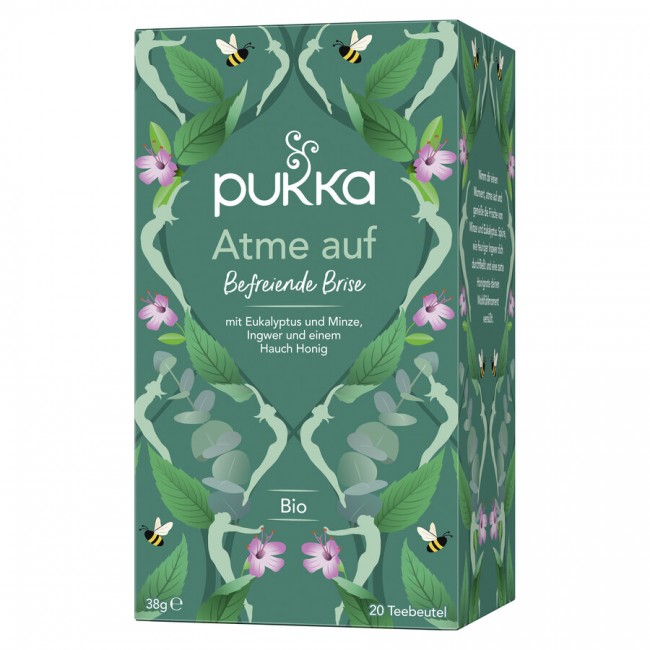 Pukka : *Bio Pukka Bio-Kräutertee Atme Auf, mit Eukalyptus und Minze, 20 Teebeutel (20x1,9g)
